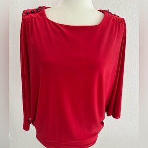 Dolman Sleeves Red Women's Top